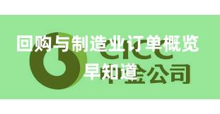 回购与制造业订单概览 早知道